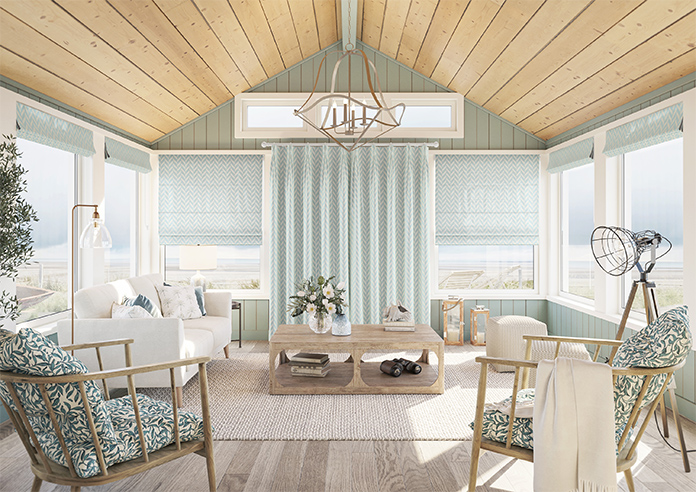 Chevron Stripe, Duckegg - Made to Measure Curtains - Image 15